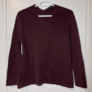 Cos Purple V-Neck Sweater XS